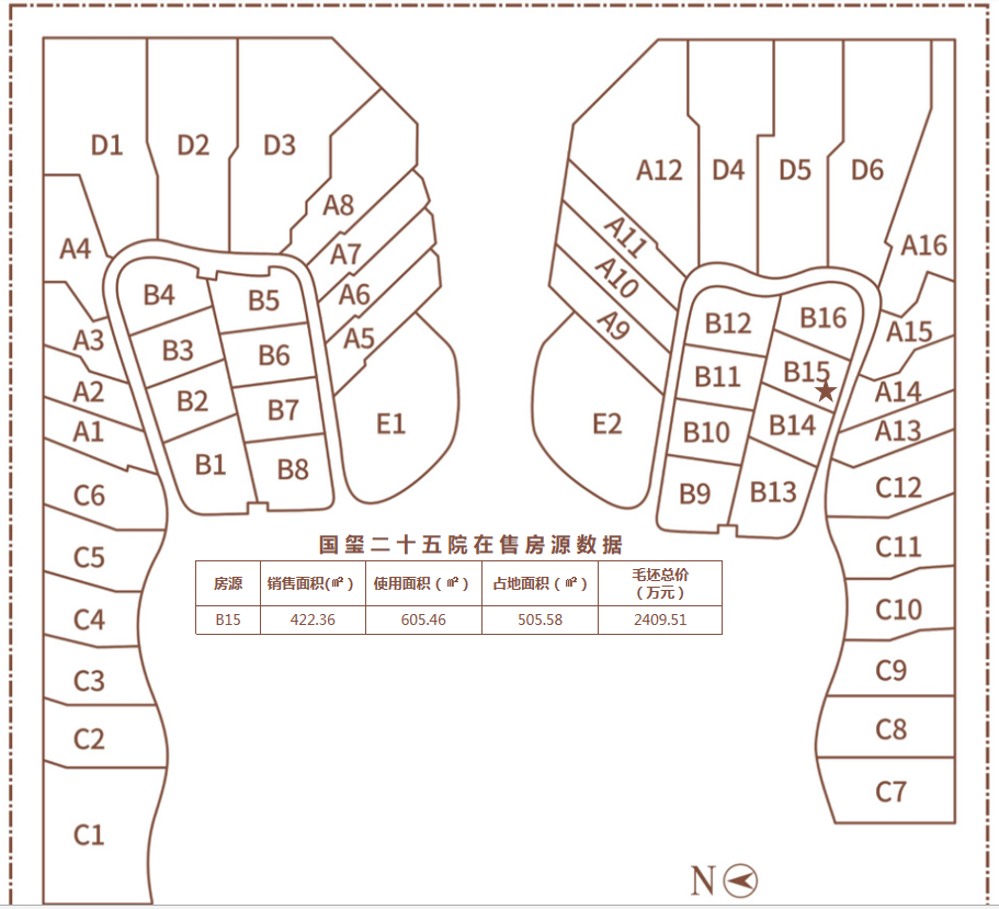 B户型 6房/3厅/2厨/6卫/1保姆间